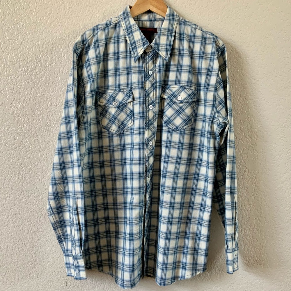 Michael Brandon Long Sleeve Plaid Button Down Sz L